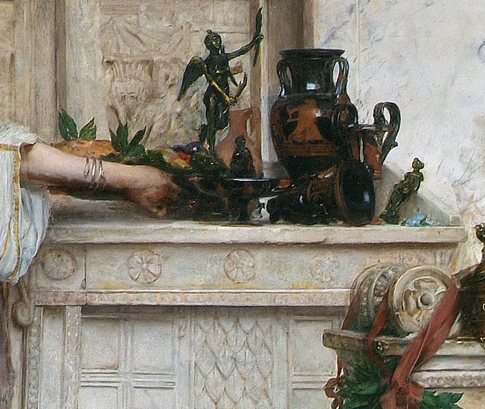 Giovanni Muzzioli, L’offerta nuziale, 1880 circa, particolare